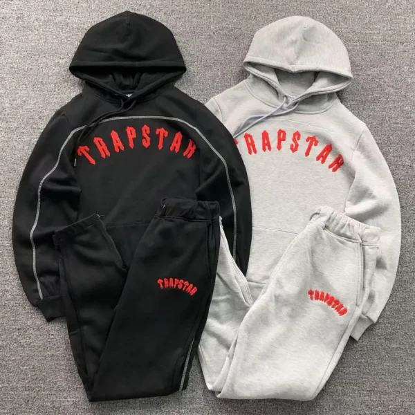 TRAPSTAR Arch Logo Red Trousers Hoodie 412271963