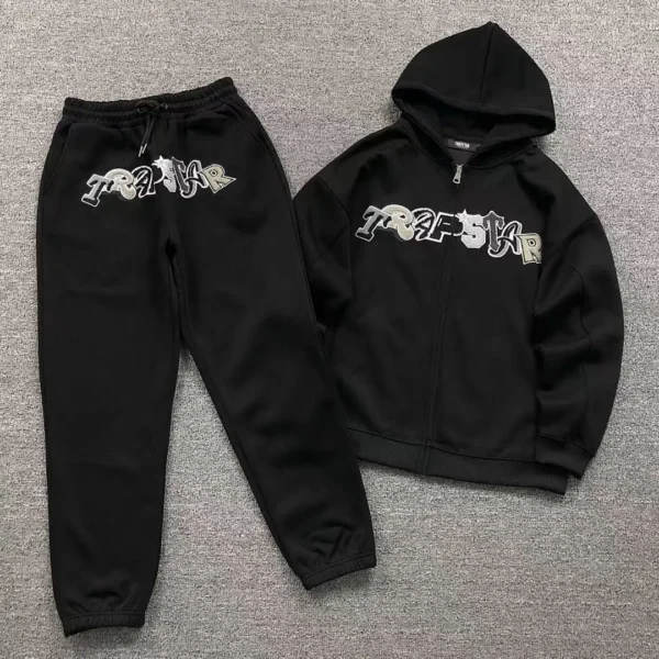 TRAPSTAR Graffiti Logo Silver Trousers Hoodie 211140478
