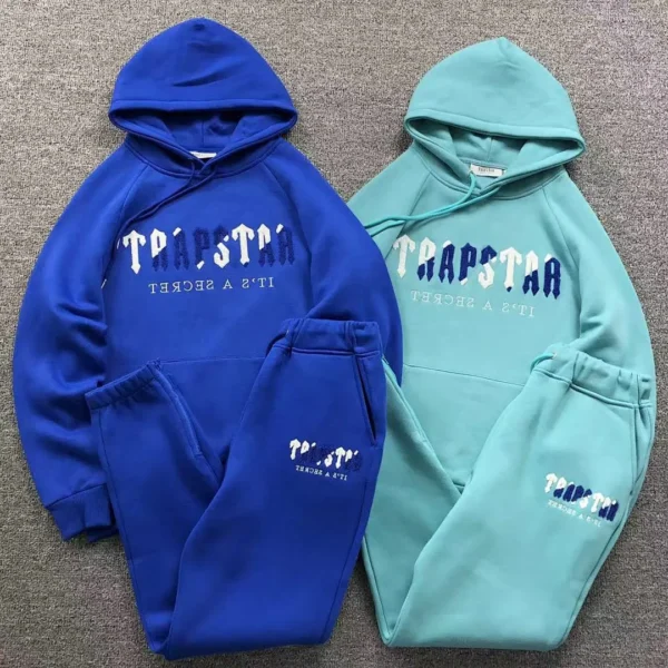 TRAPSTAR Tagline Logo Blue Trousers Hoodie 412273163