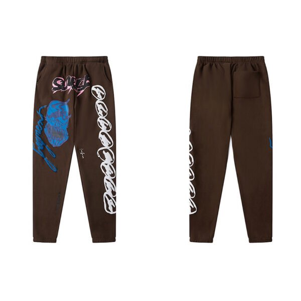 TRAVIS SCOTT Cactus Jack Graffiti Sweatpants (Brown, Style 2)