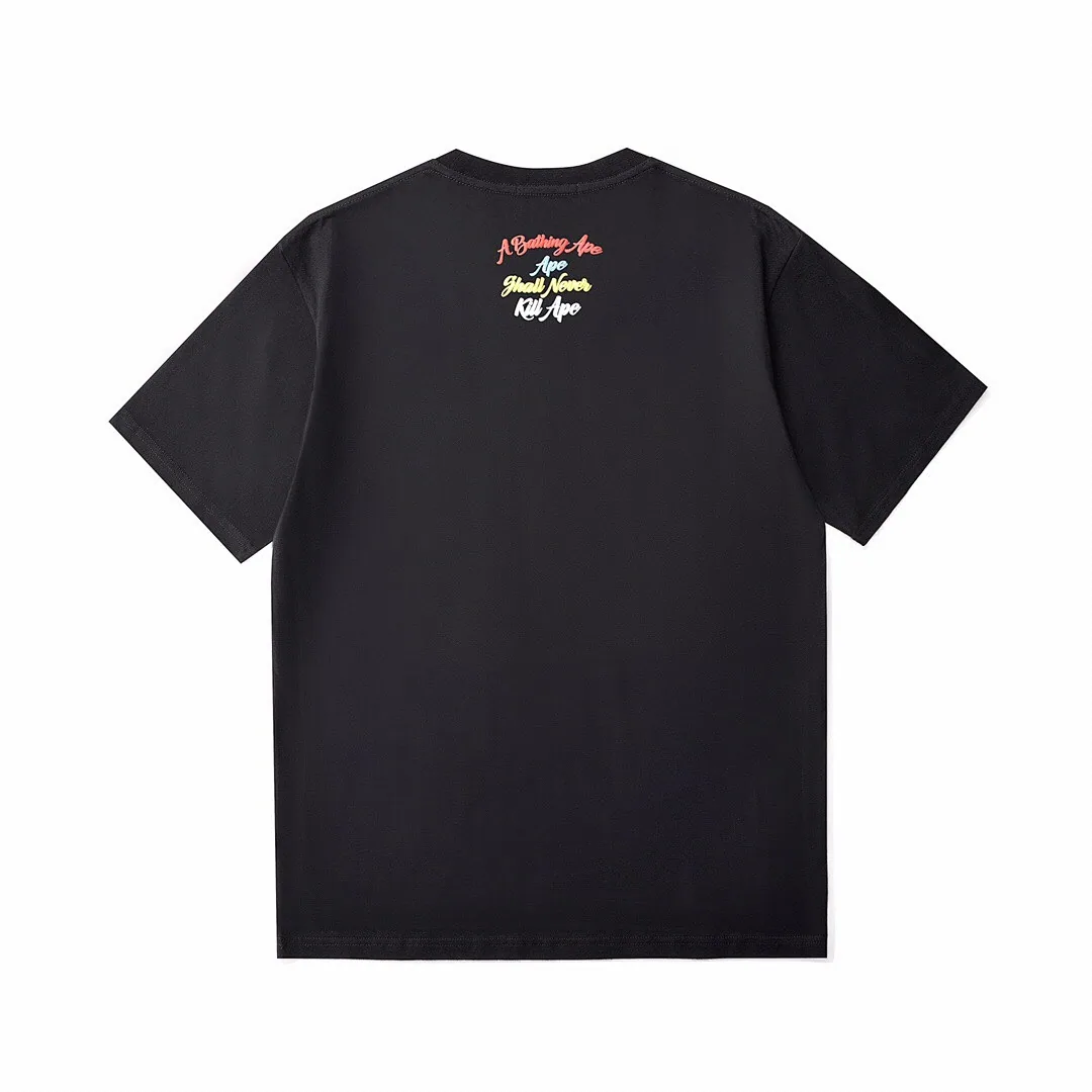 BAPE Black Ape Head Logo Rainbow T-Shirt product photo 3