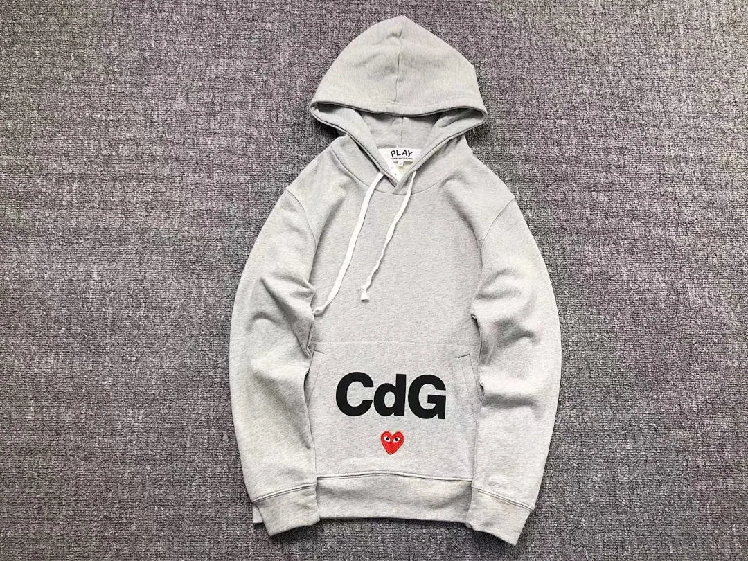 CDG Grey CdG Logo Hoodie product photo 3