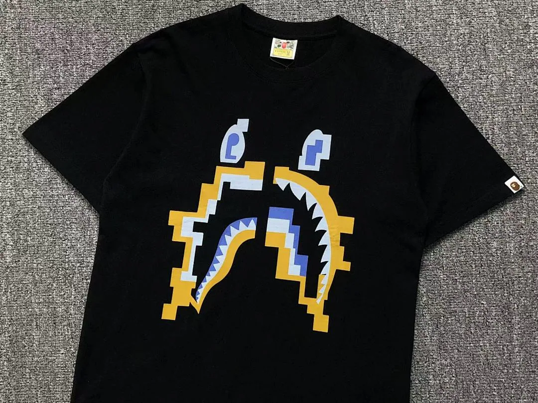 BAPE White Pixel Space Invader T-Shirt Pixel Shark product photo 7
