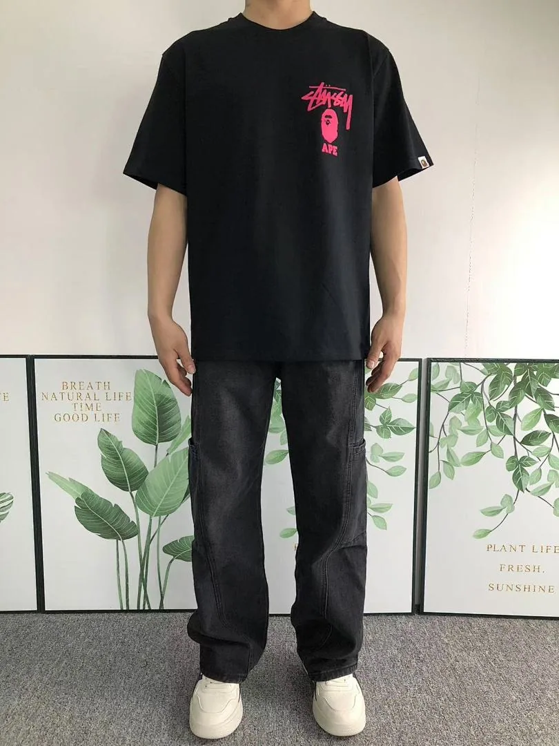 BAPE White Stussy Ape Head Bundle T-Shirt product photo 3