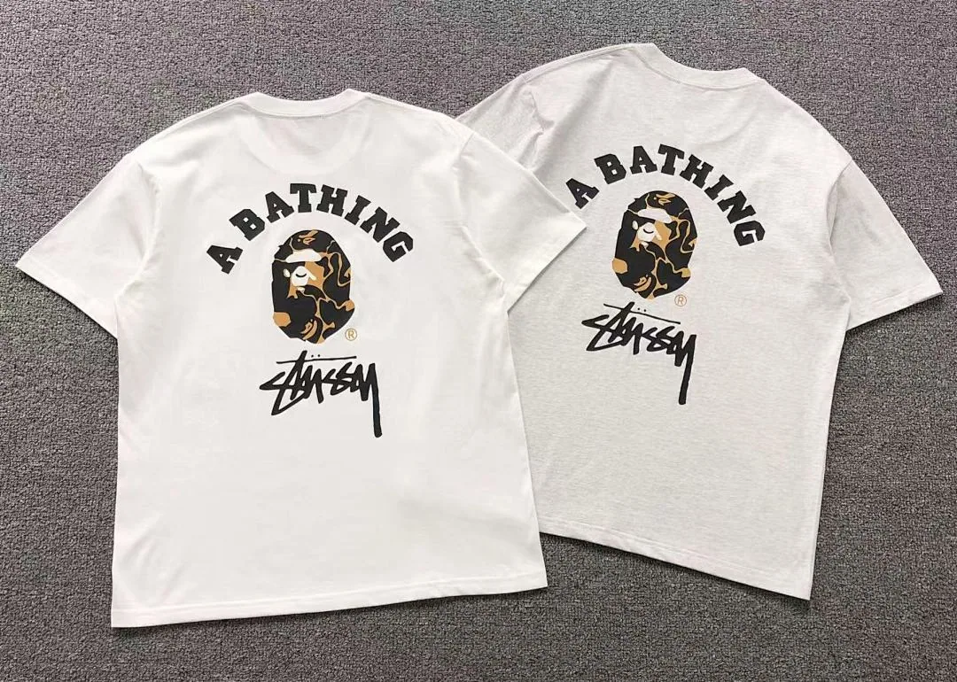 BAPE White Bathing Ape Stussy T-Shirt product photo 5