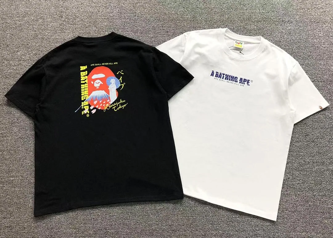 BAPE Black Milo Graffiti Red Back T-Shirt product photo 3