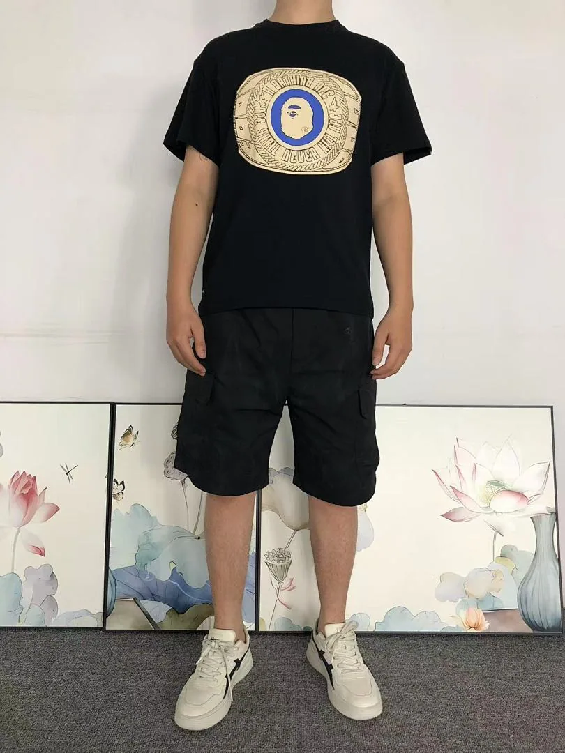 BAPE Black Wrestling Belt Milo Gold T-Shirt product photo 3