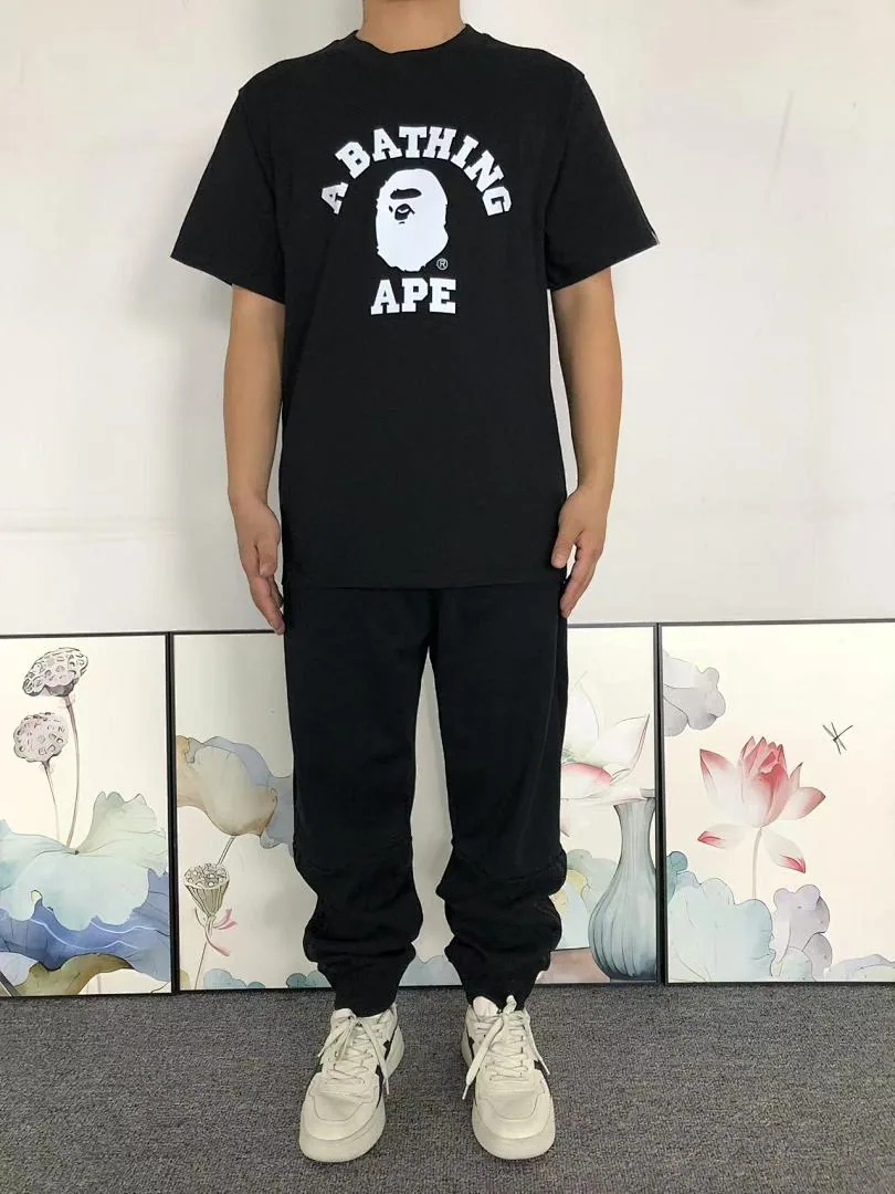 BAPE White Ape Head Logo Black T-Shirt Style 3 product photo 3