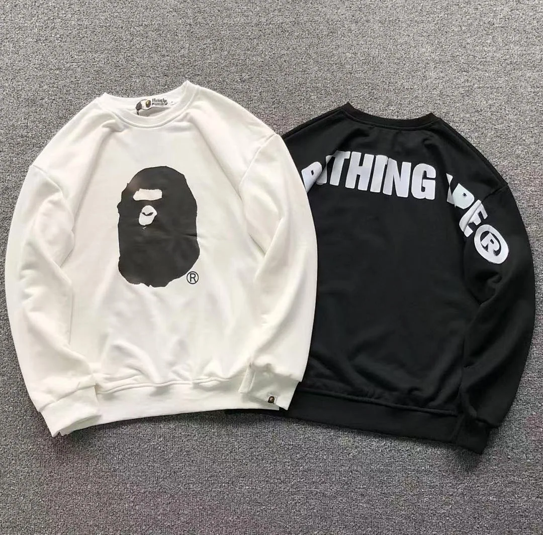 BAPE Black Ape Head White Big Hoodie product photo 5