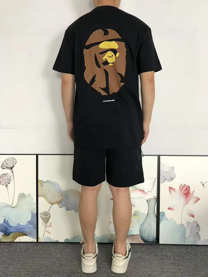 BAPE White & Black Milo Helmet Print T-Shirt Style 2 product photo 4