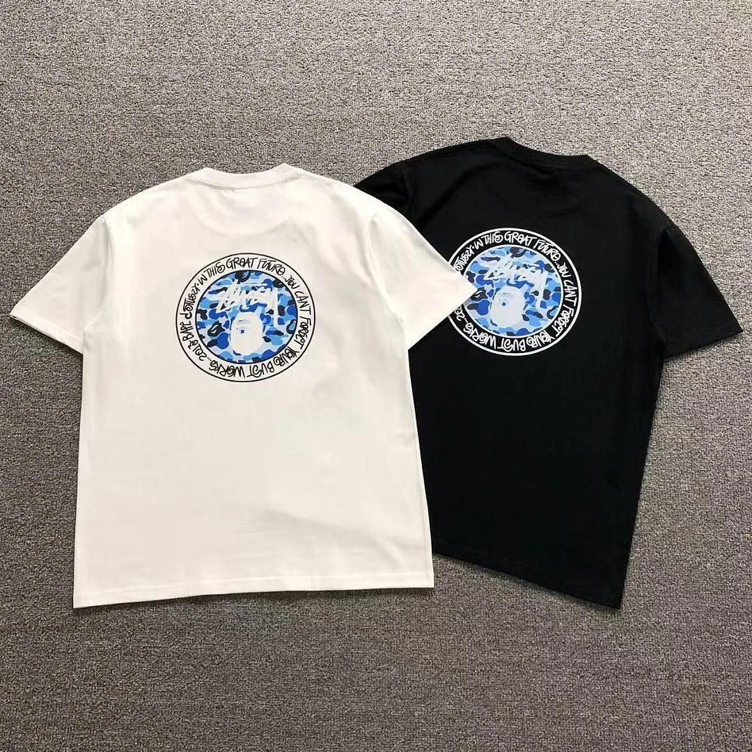 BAPE White & Black Space Emblem T-Shirt Big Back Print product photo 1