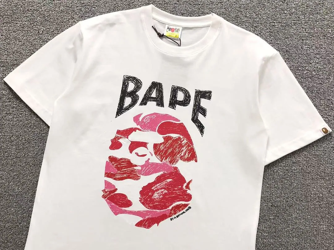 BAPE White & Black Red Camo BAPE Logo T-Shirt product photo 8