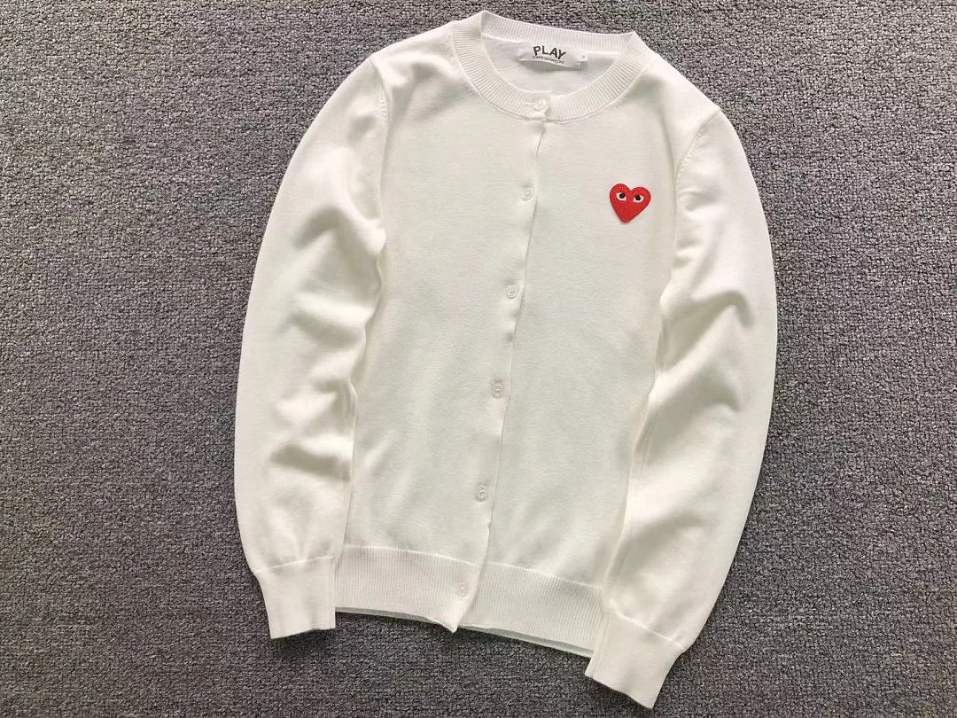 CDG White Heart Multi Color Cardigan product photo 7